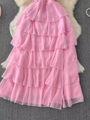 women's suspender halter dress