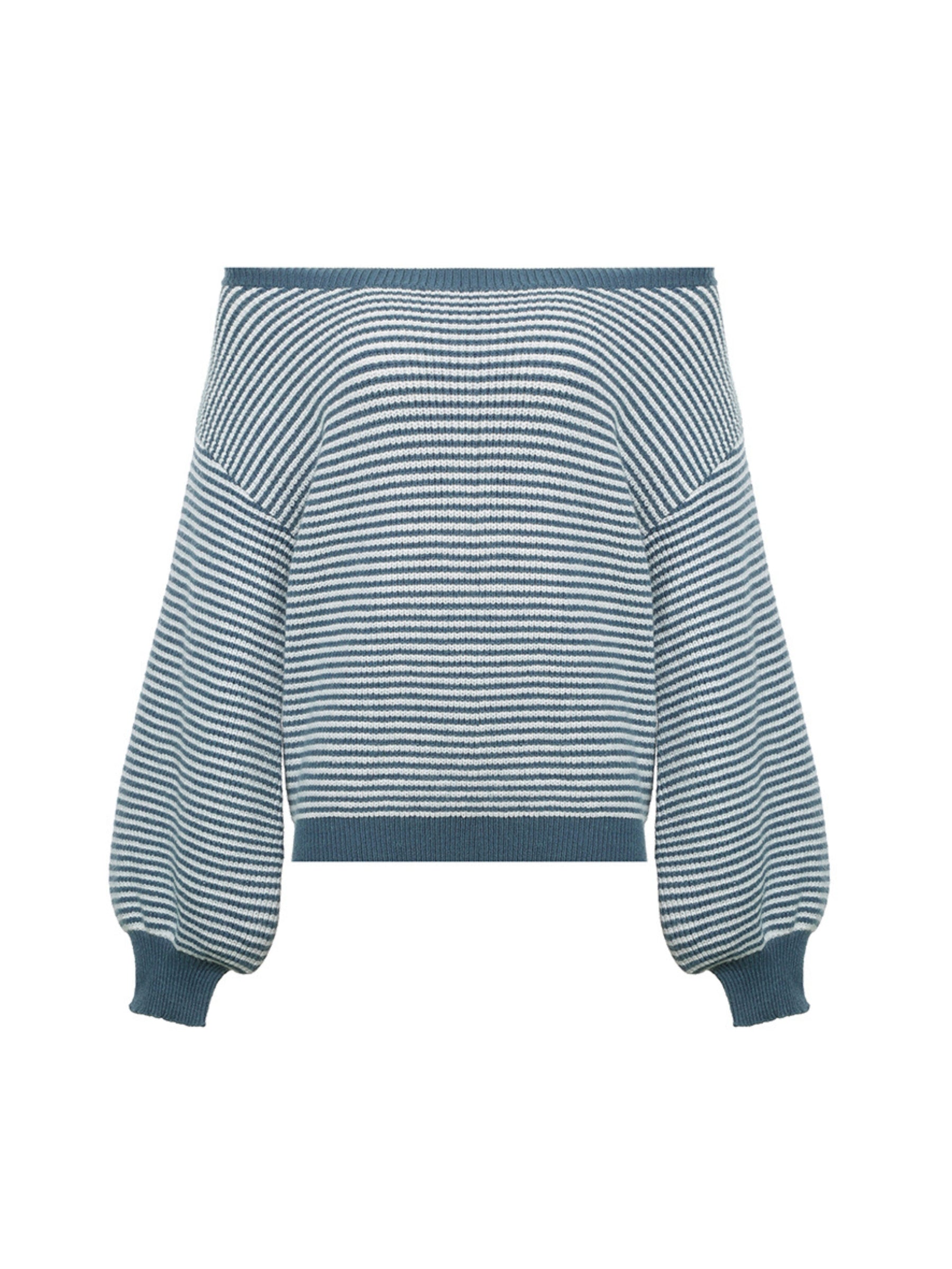 Nura Striped Off-Shoulder Sweater