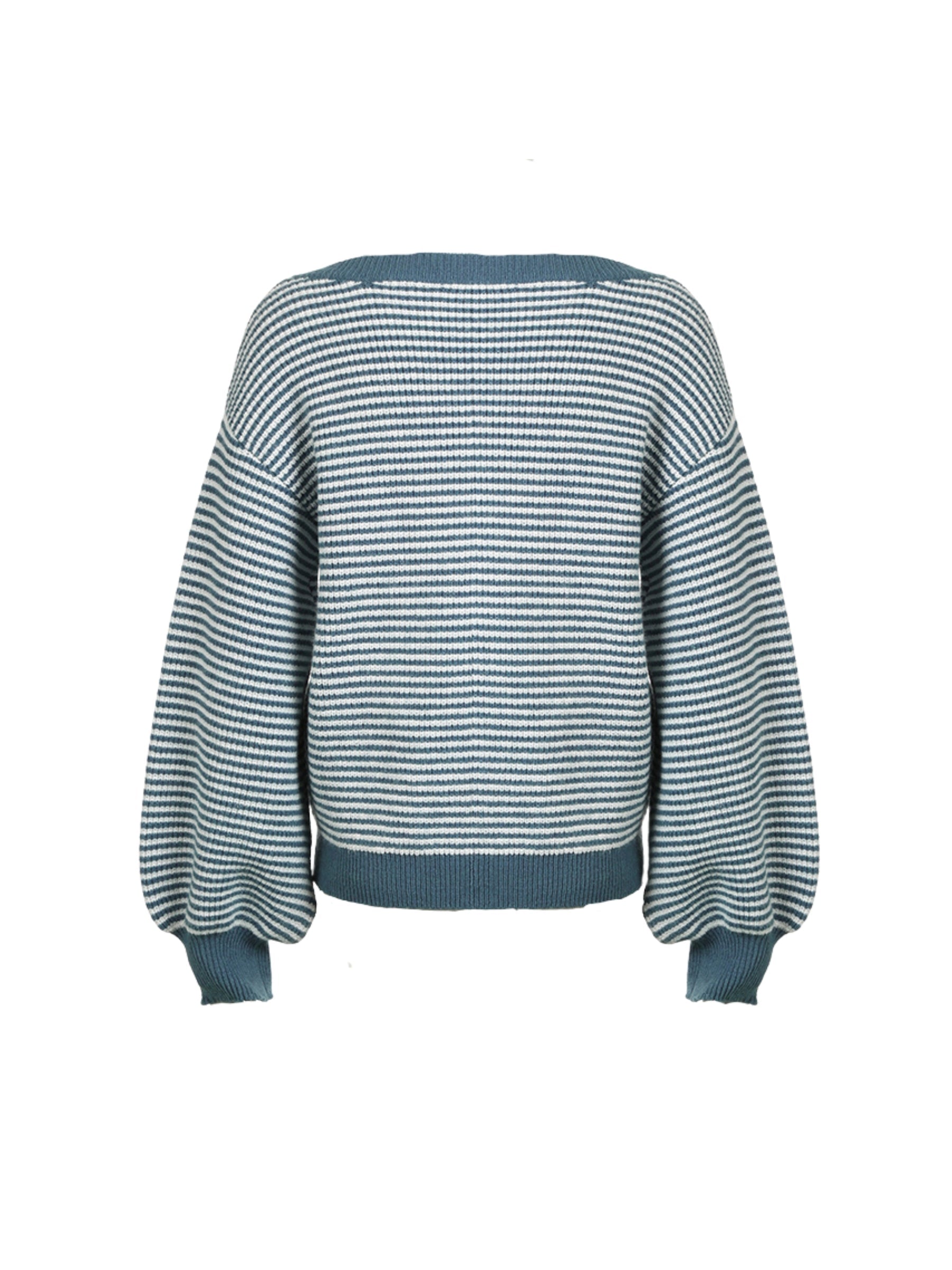 Nura Striped Off-Shoulder Sweater