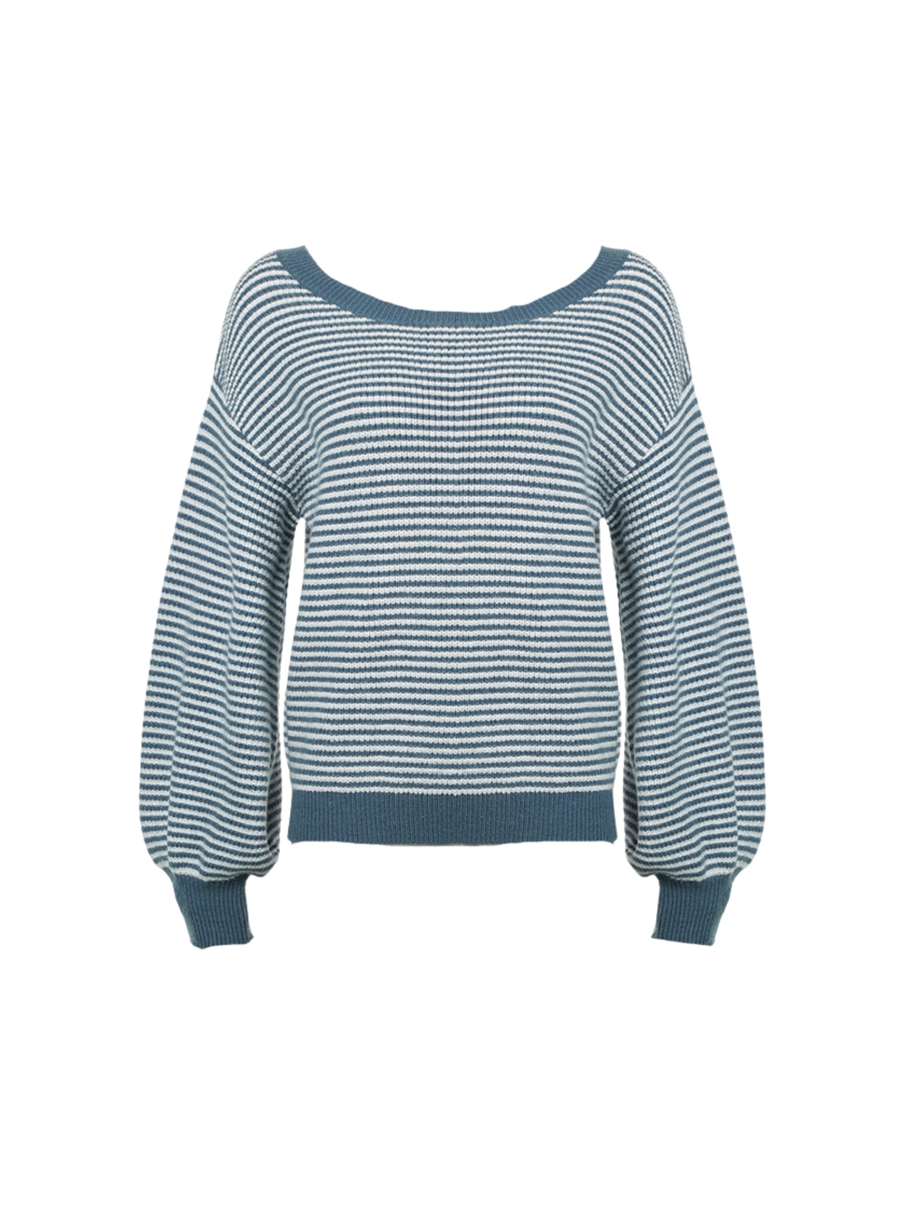 Nura Striped Off-Shoulder Sweater