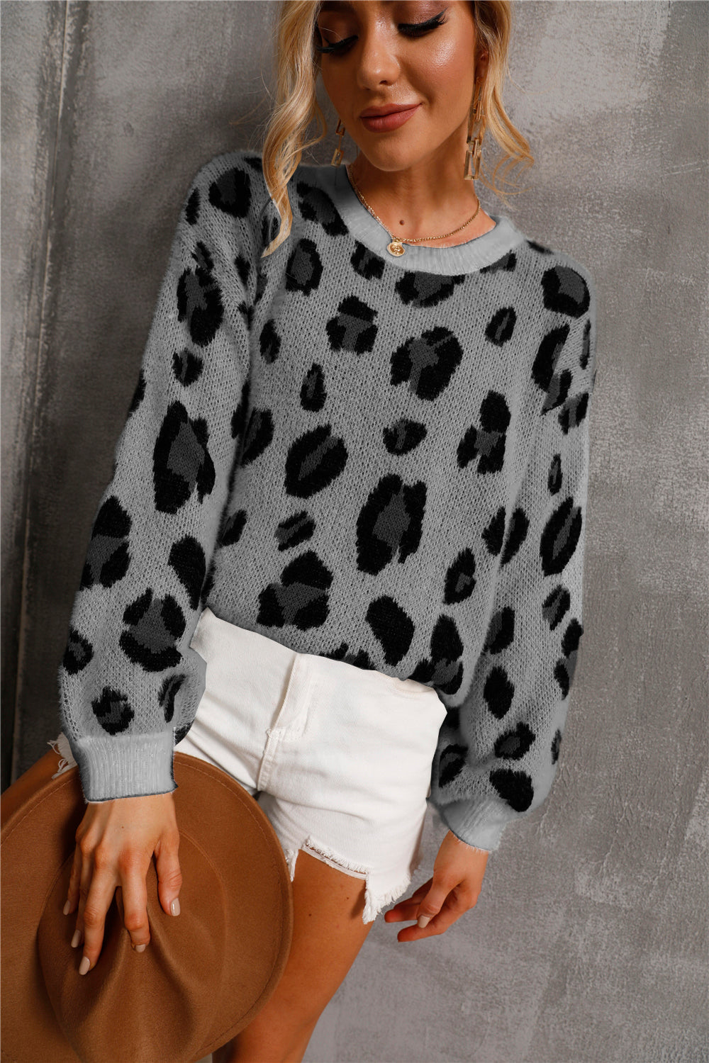 Large Size Leopard Sweater