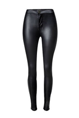 High Waist Motorcycle Street Leather Pants