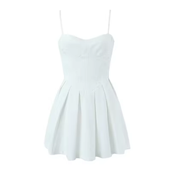 A-line White Party Dress