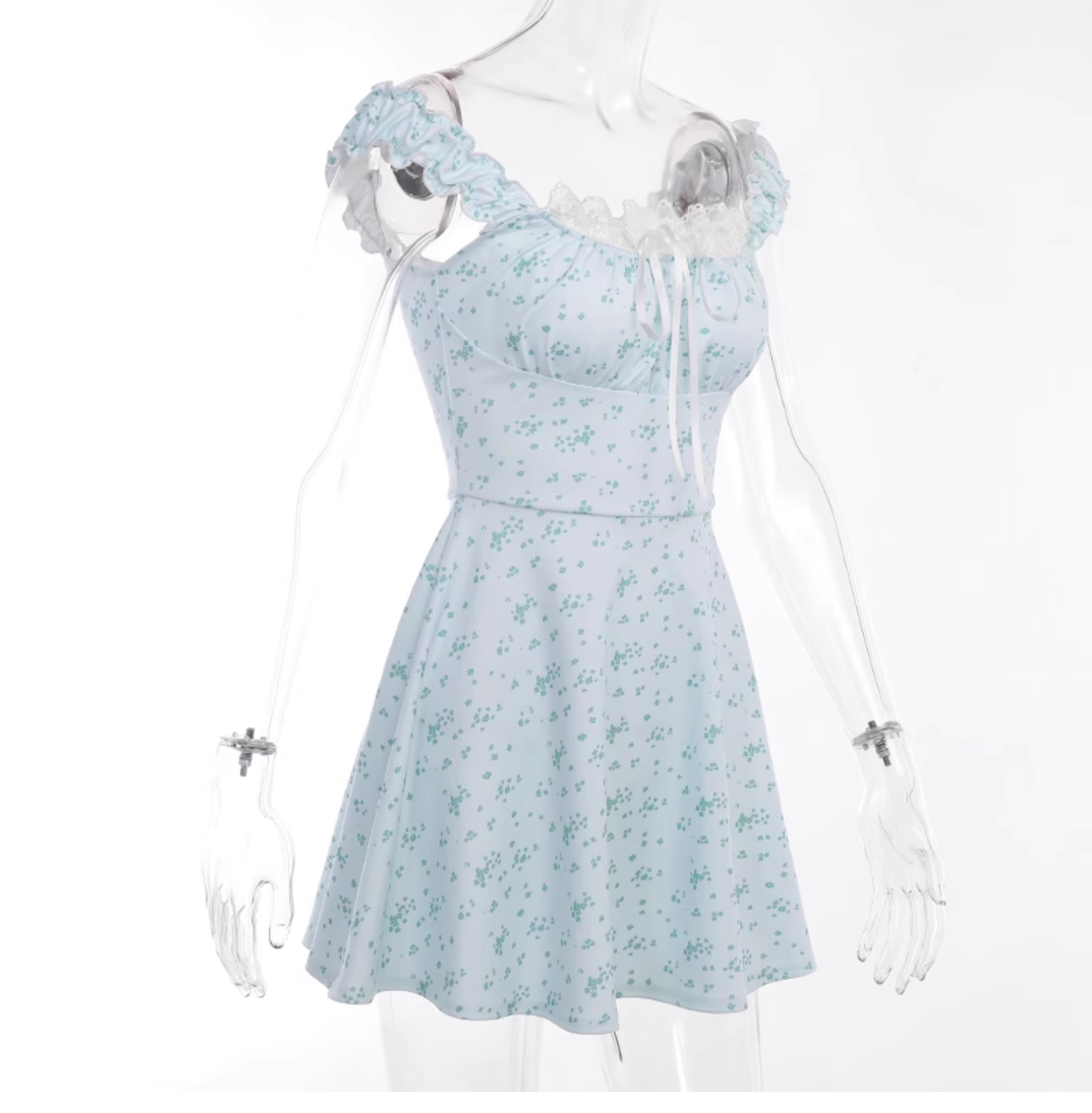 Women's retro lace A-line dress