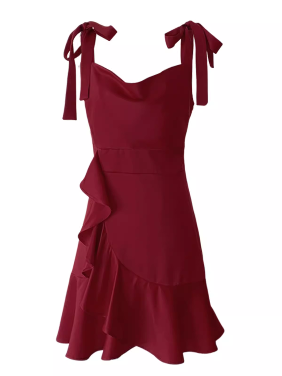 women's new summer style red suspender dress