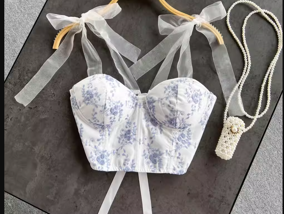 Straps Floral Top ,