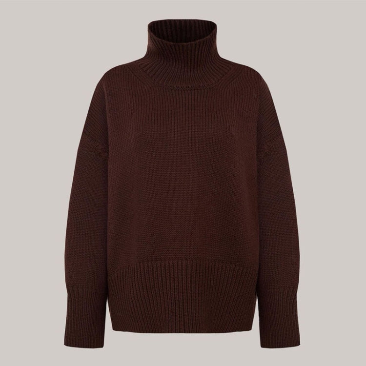 Basic Turtleneck Loose Drop Sleeve Pullover