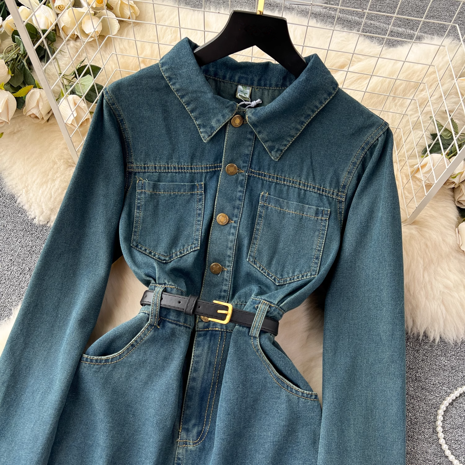 women's autumn denim dress