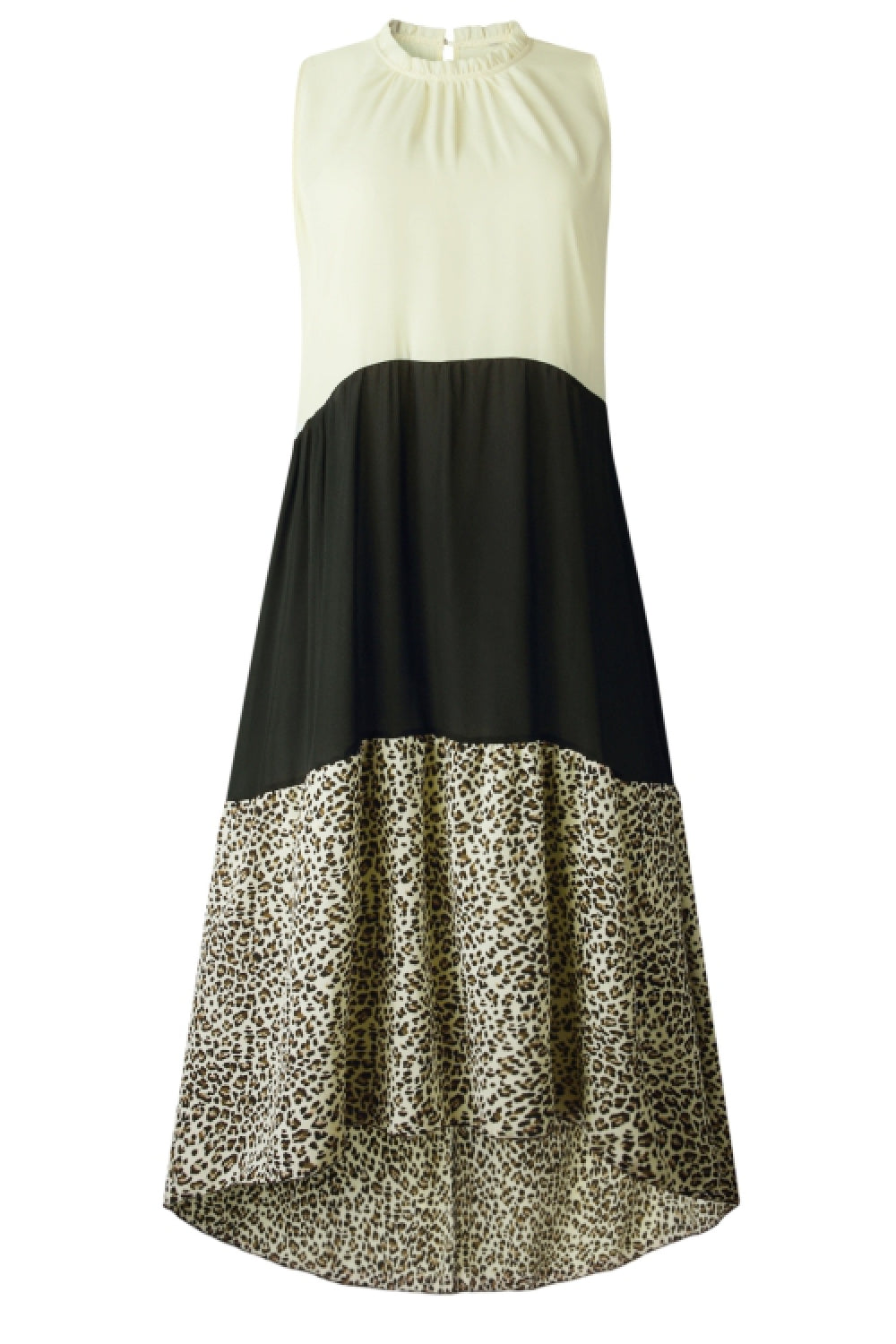 Irregular Leopard Spliting Dress