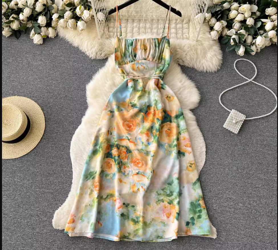 women's printed vacation dress,