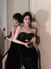 Sexy Black Backless Dress