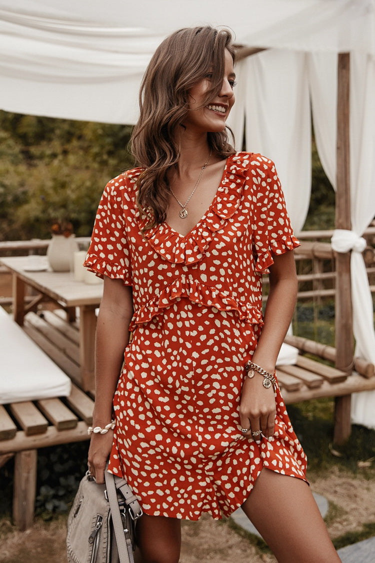 Irregular Dot Romper