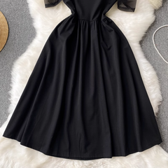 Vintage A-line Black Dress ,