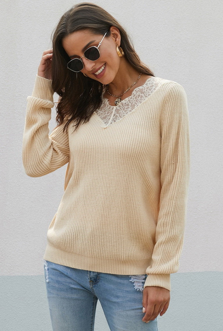 Lace Collar Sweater