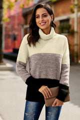 Highneck Patchwork Sweater