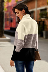 Highneck Patchwork Sweater