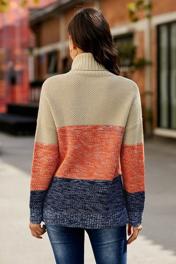 Highneck Patchwork Sweater