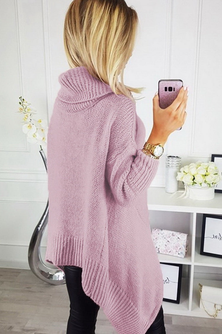 Highneck Asymmetric Sweater