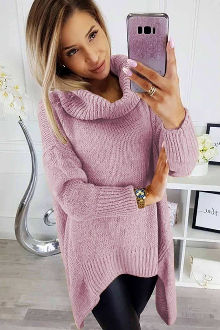 Highneck Asymmetric Sweater