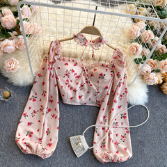 Cute A line summer long sleeves sweet tops,