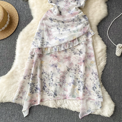 women's summer floral suspender dress