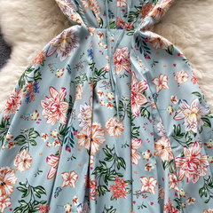 women's summer vintage floral dress