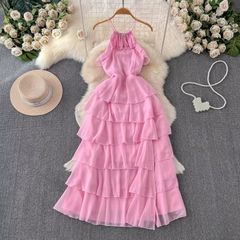 women's suspender halter dress