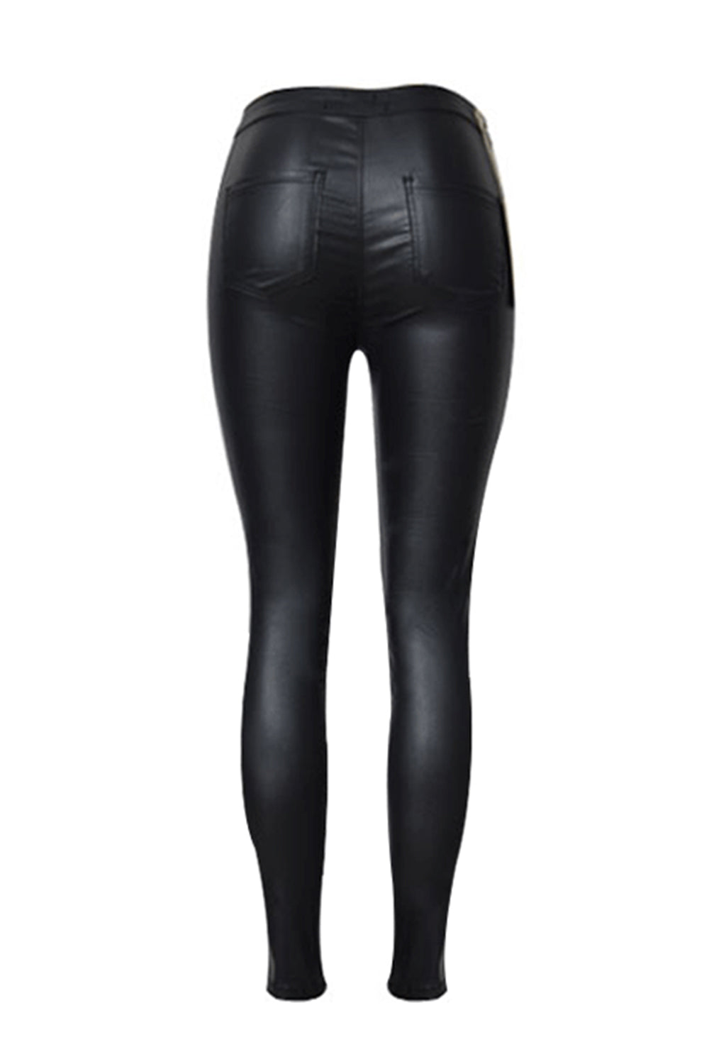 High Waist Motorcycle Street Leather Pants