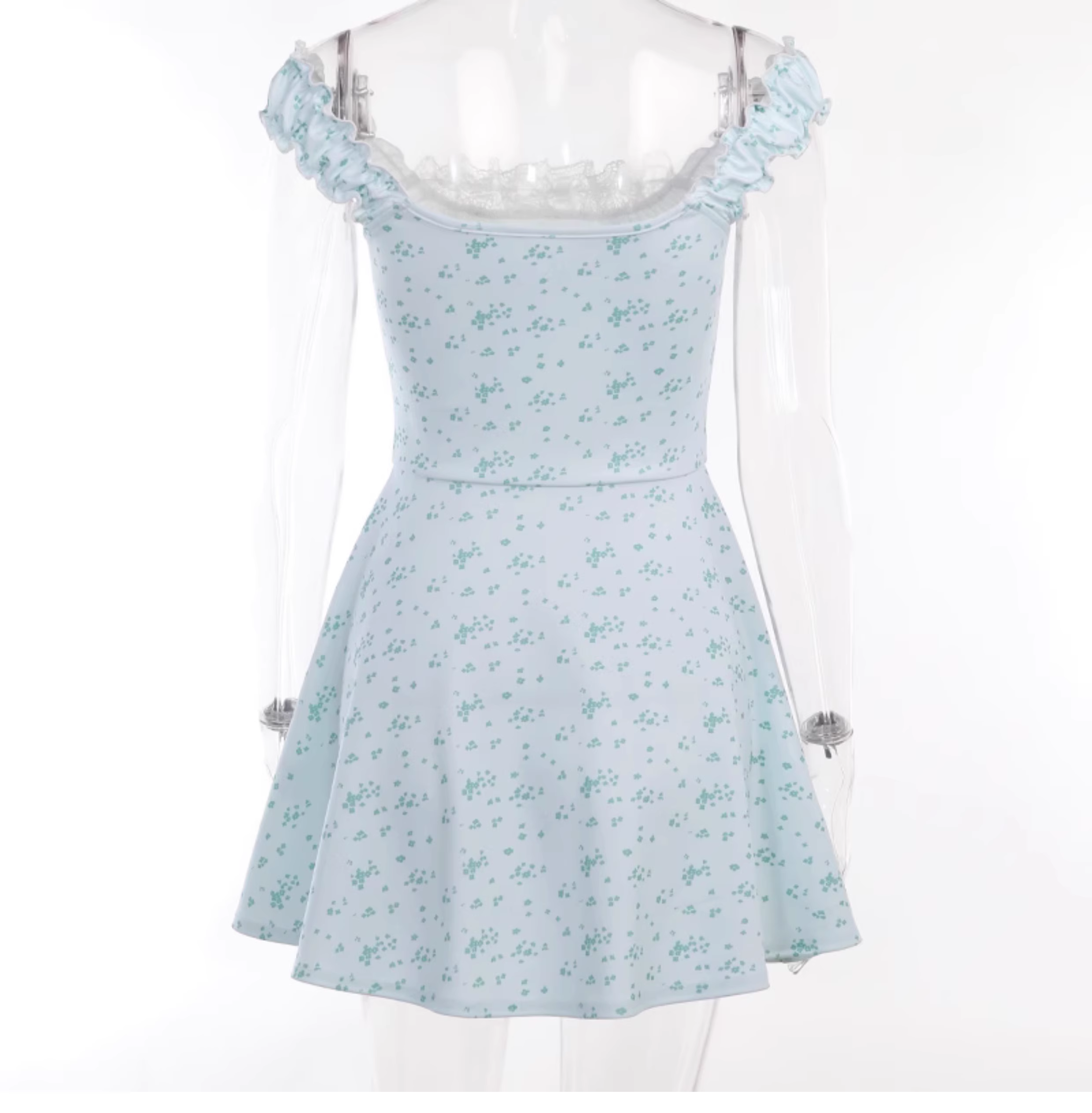 Women's retro lace A-line dress