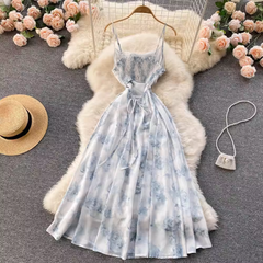 Spaghetti Straps Floral Dress Summer Dress Casual,