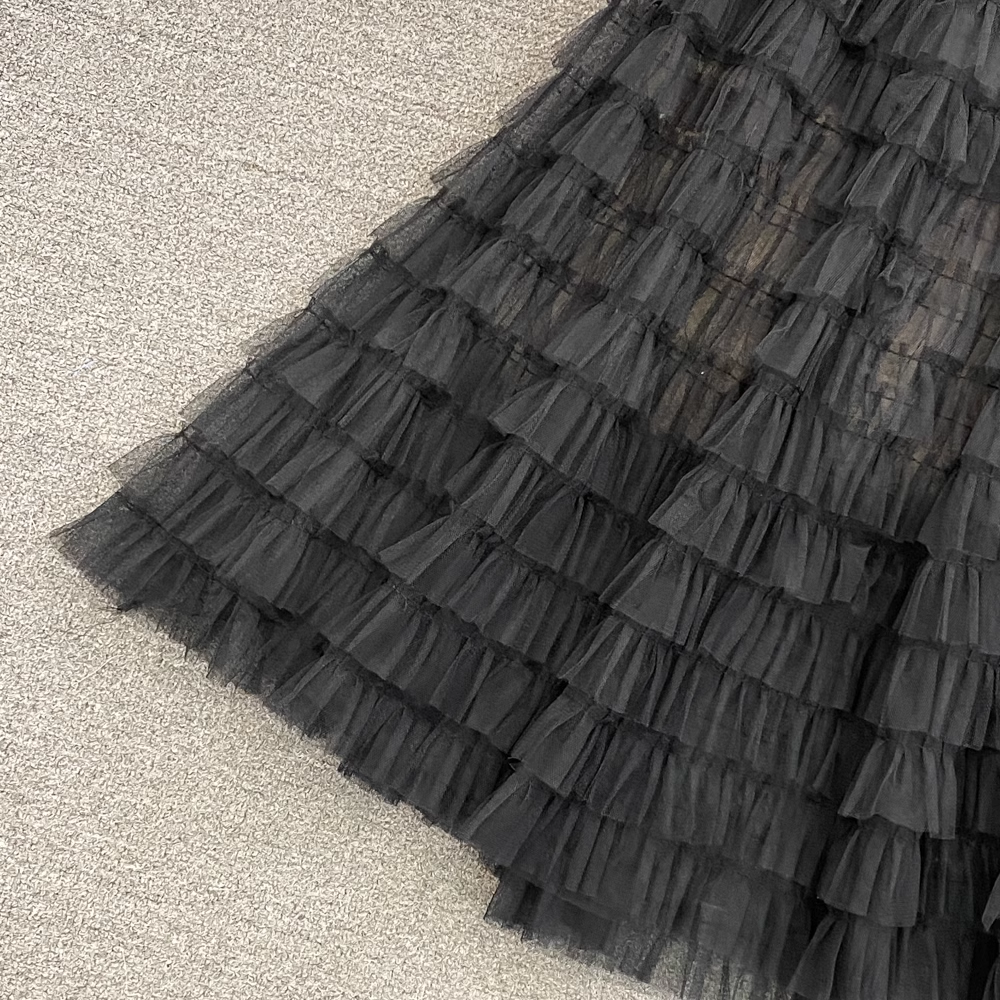 Black A-line Tulle Dress ,