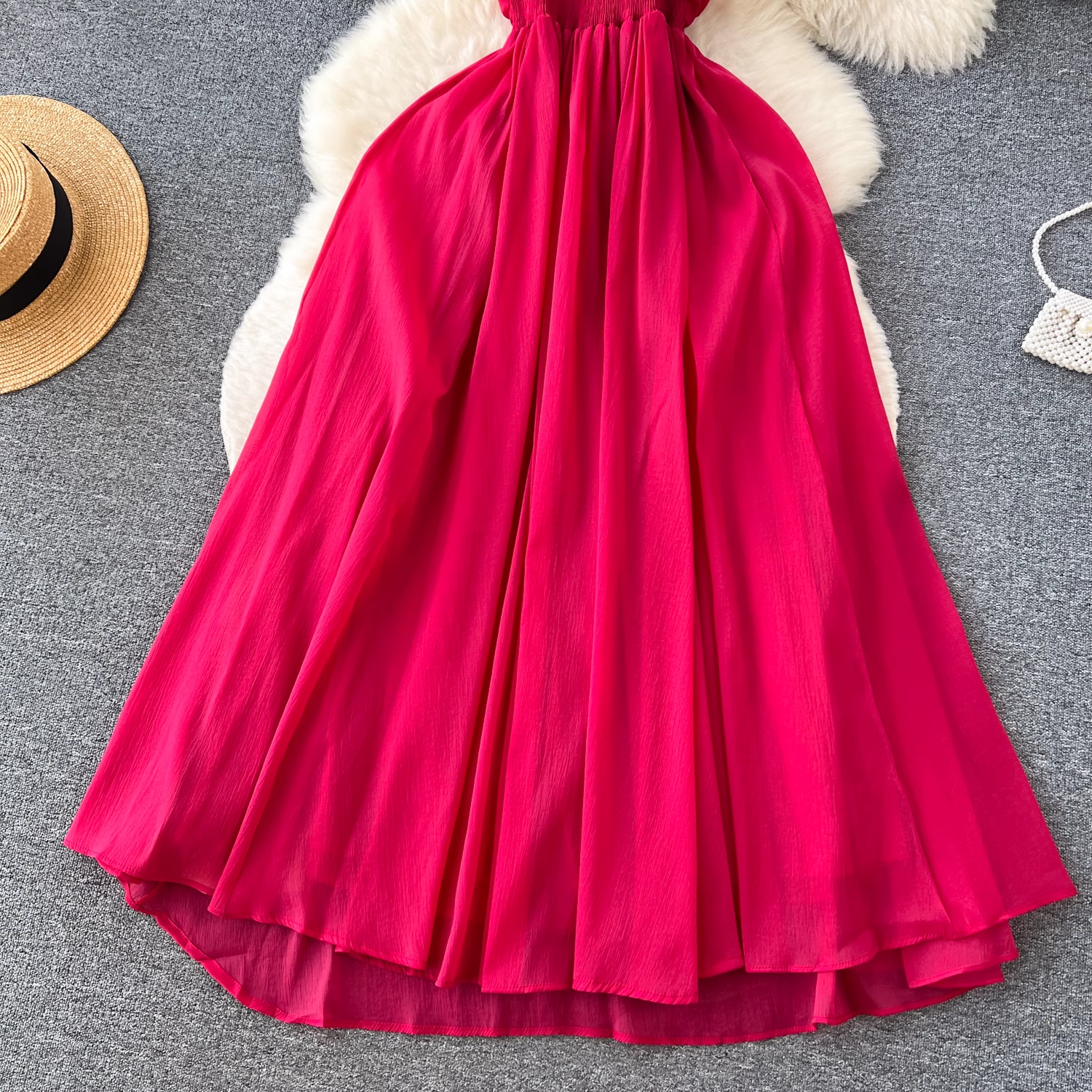 Red A-line Summer Dress