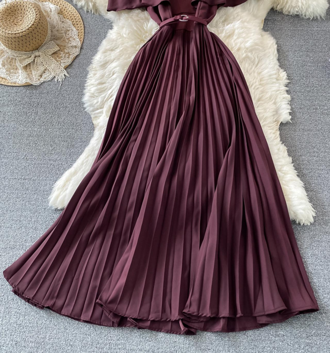 Cute A line dress off shoulder fashion dress maxi dress ,