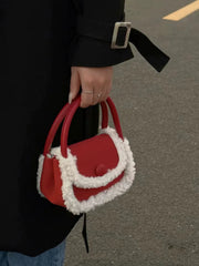 Andraya Faux Wool Handbag