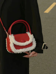 Andraya Faux Wool Handbag