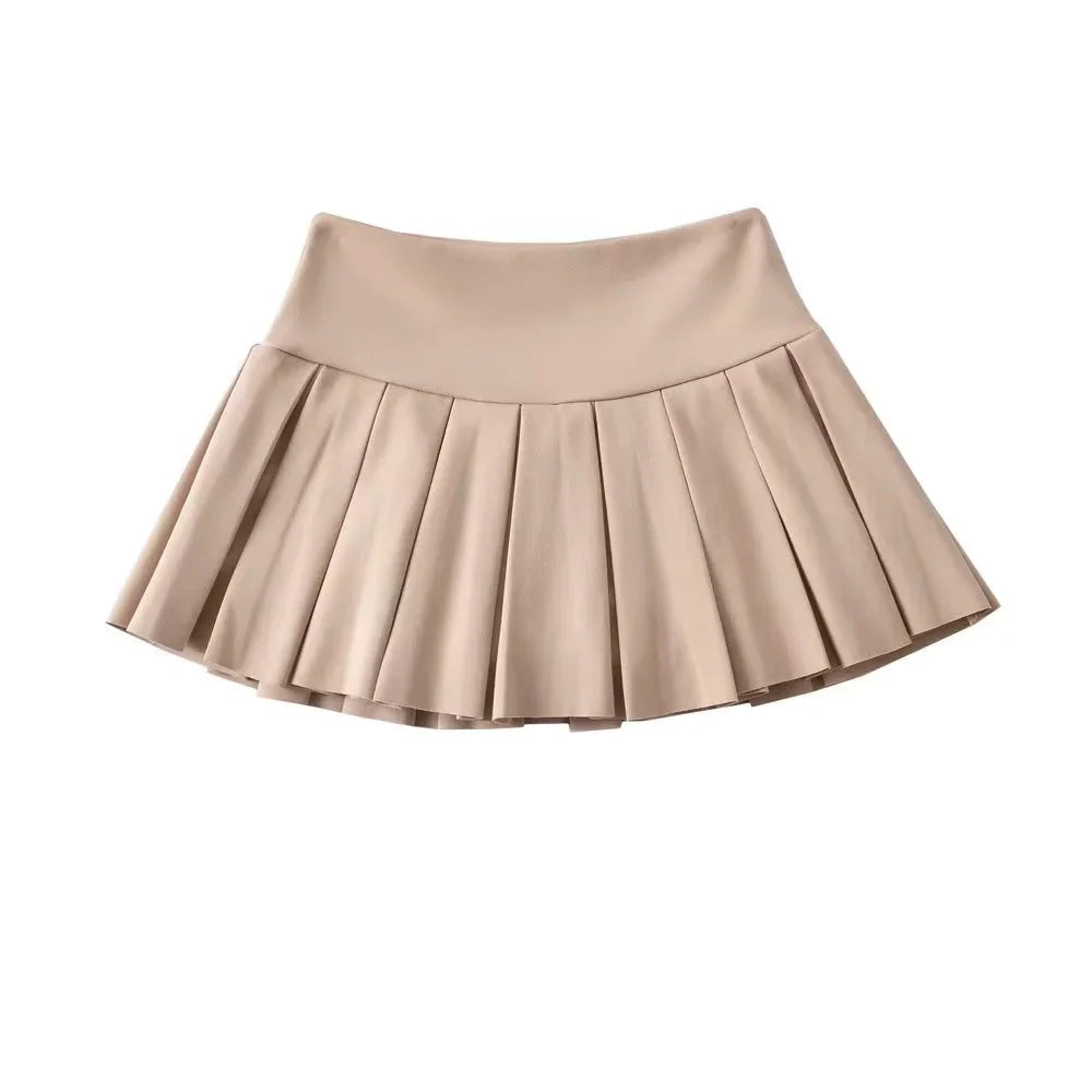 Andraya Pleated Mini Skirt