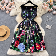 Trendy A-line Printed Dress,