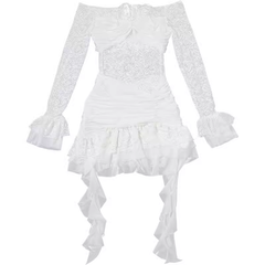 White Lace Mini Dress