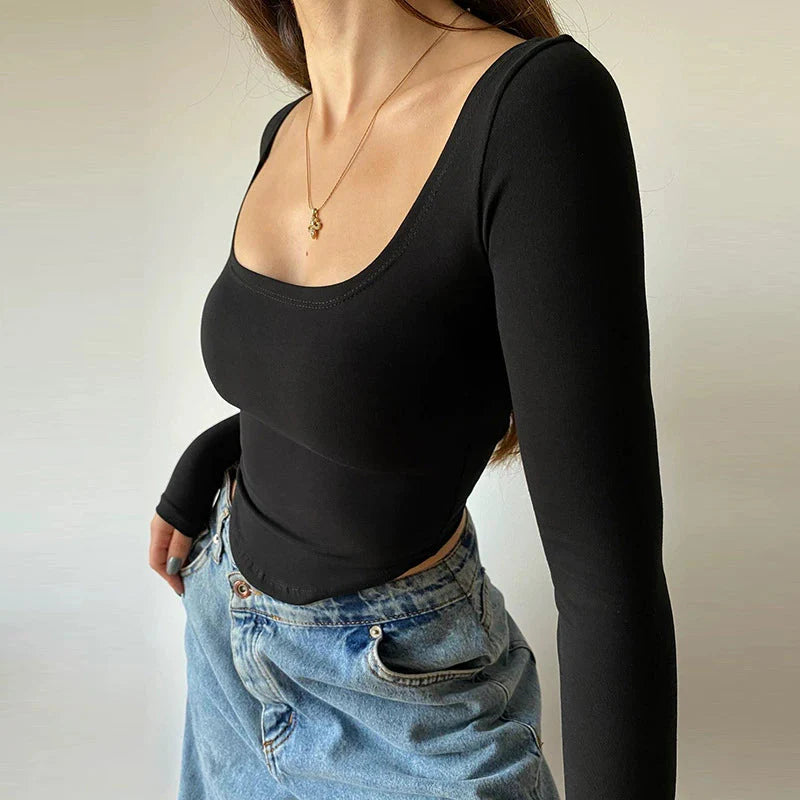 Biana Basic Long Sleeve Top