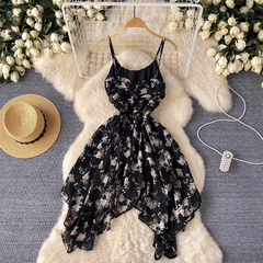 Floral suspender dress