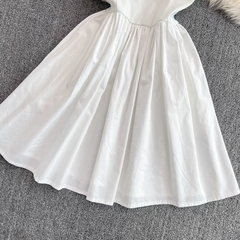 Fashion A-line White Mini Dress ,