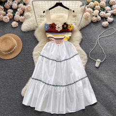 Summer knitted crochet design sense fairy dress