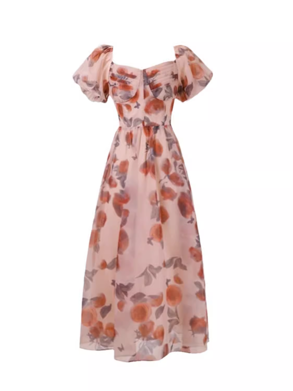 Summer new retro floral long dress