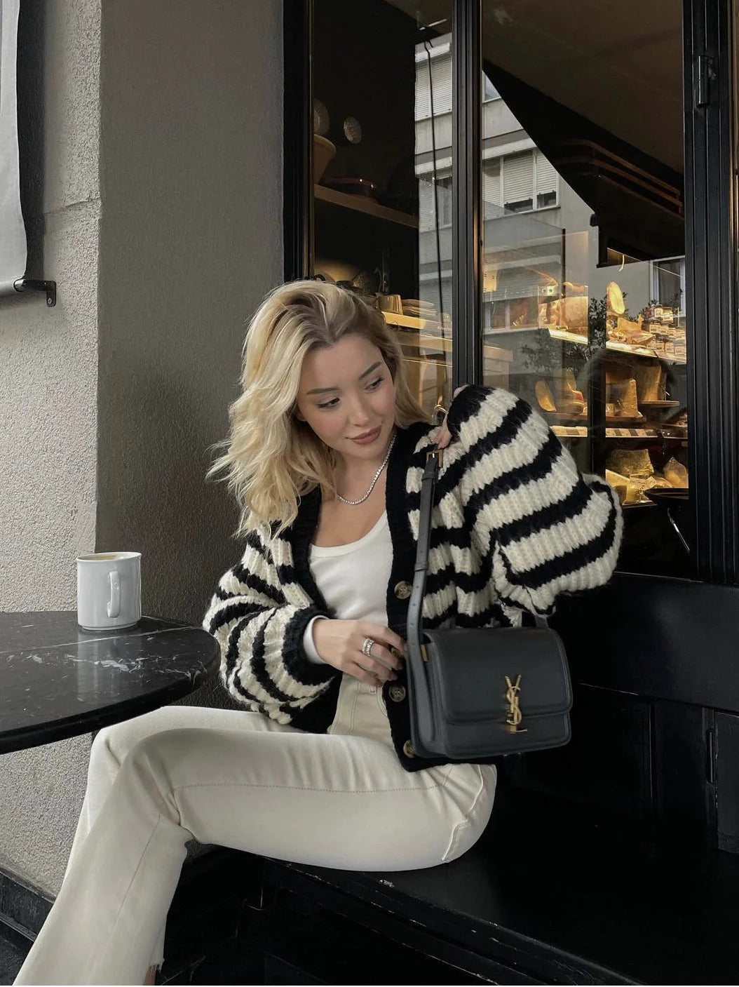 Davi Striped Cardigan Jacket