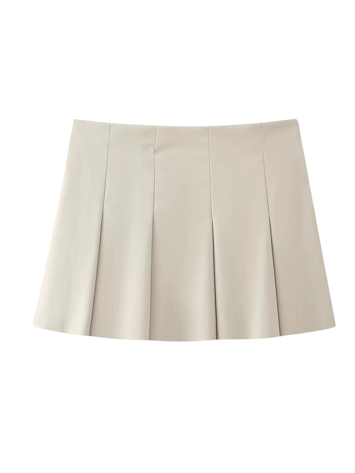 Alice Faux Leather Pleated Mini Skirt