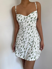 women's suspender floral dress