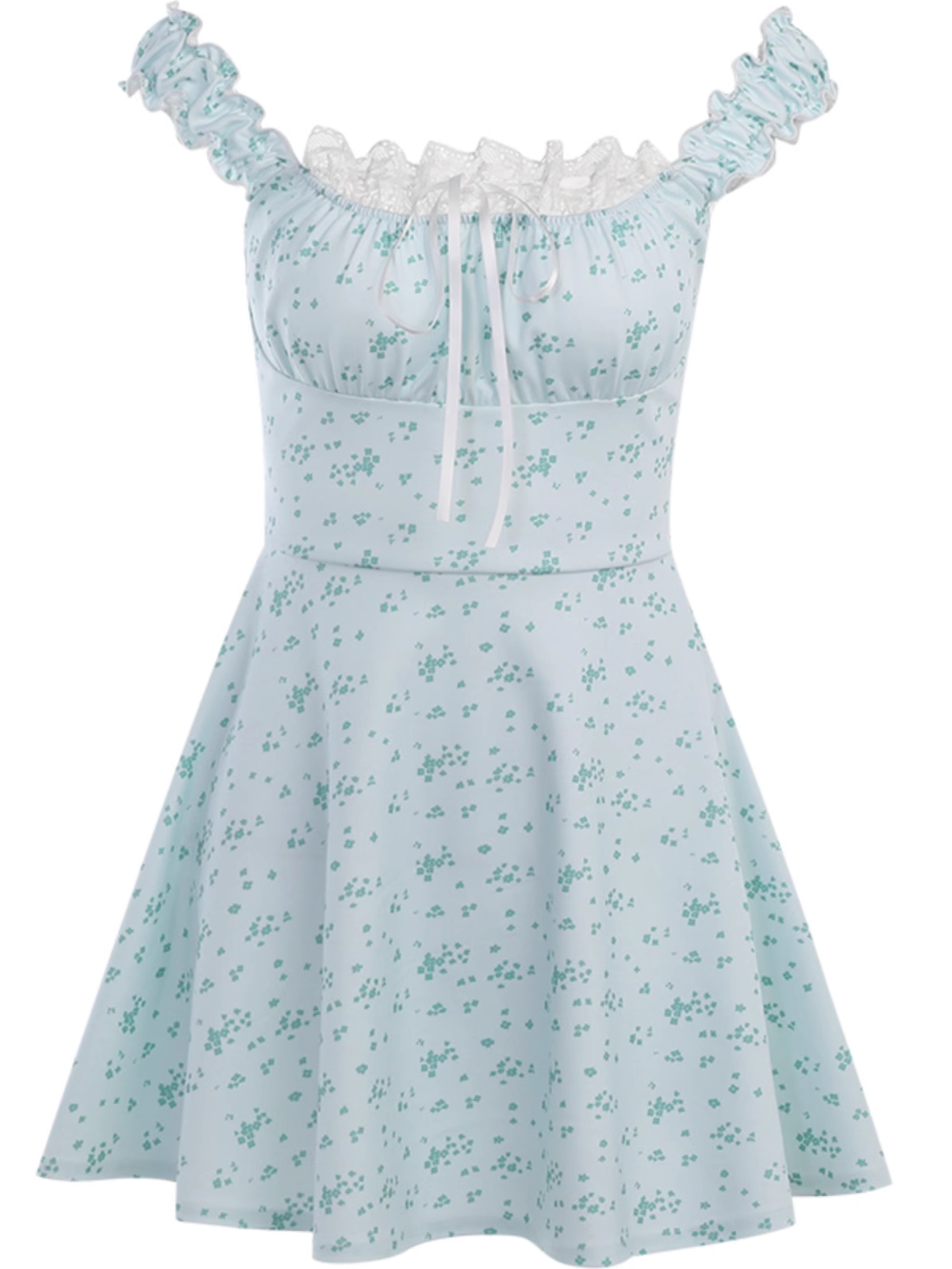 Women's retro lace A-line dress