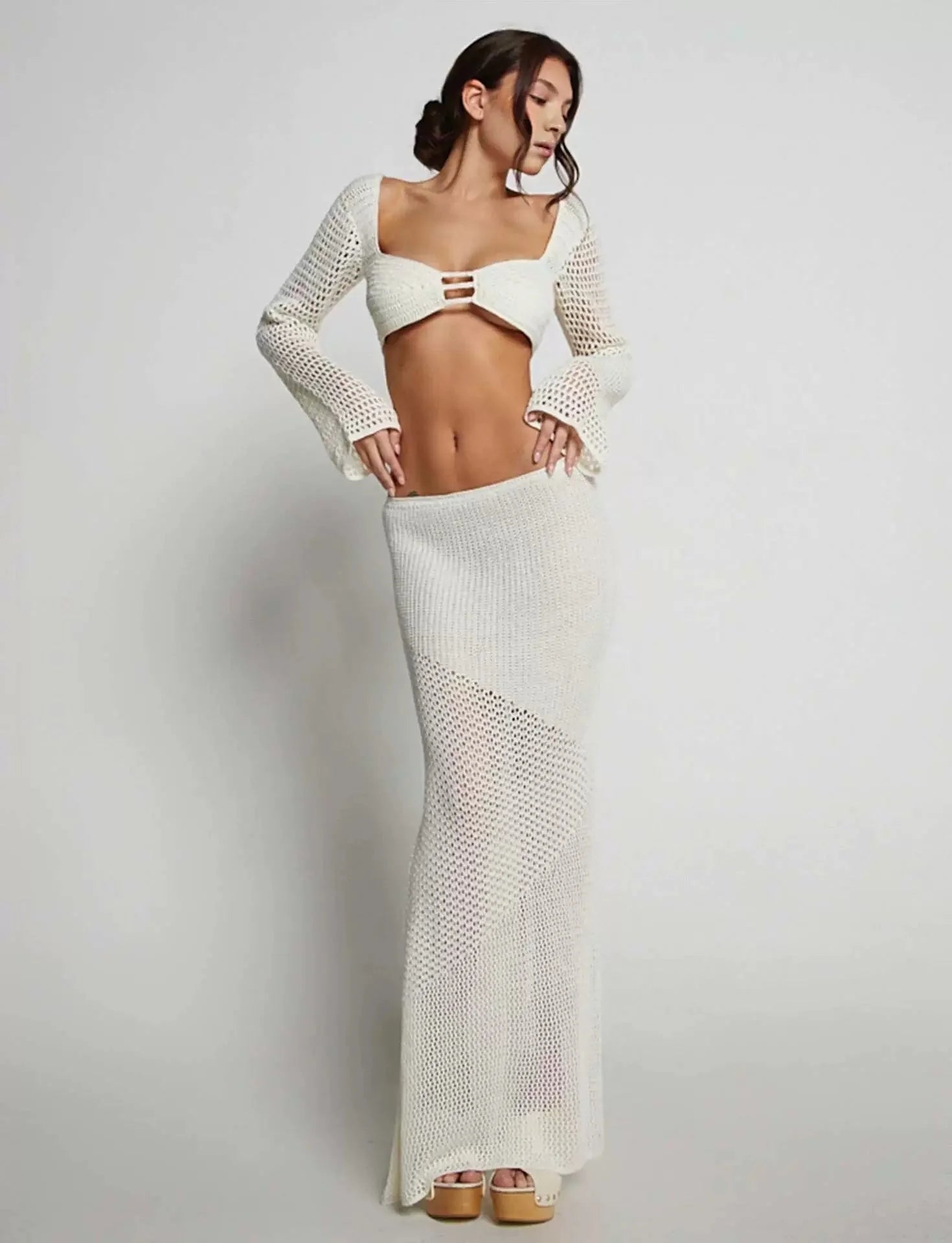 Elani Knit Maxi Skirt Set