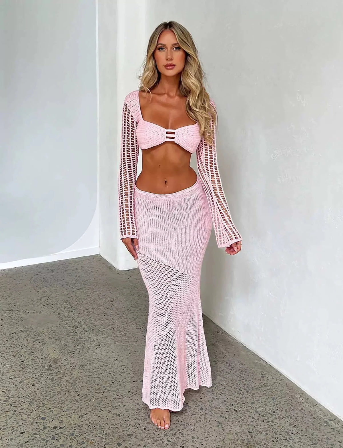 Elani Knit Maxi Skirt Set