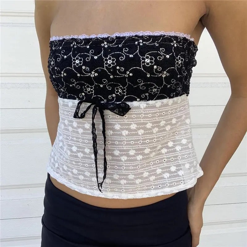 Elka Lace Strapless Top